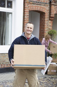 Boxes and furniture being prepared for transparent storage pricing in Rainham