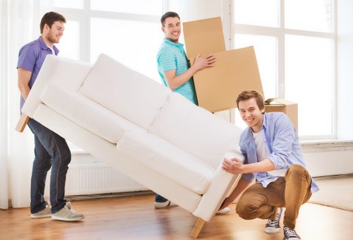 Packed moving boxes prepared for house removals in Rainham