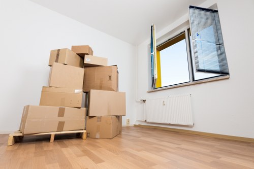 A removals van loading household items for a local move in Rainham